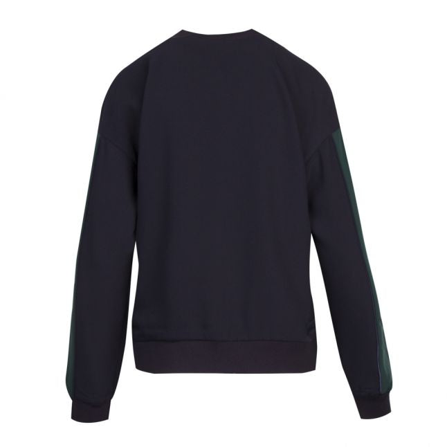 Womens Dark Blue Keelee Contrast Tape Sweat Top