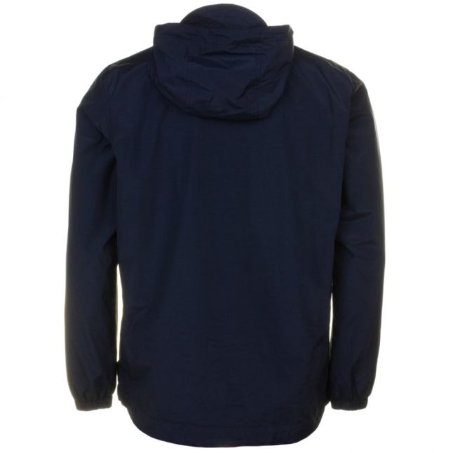 Mens Navy Zip Through Hooded Jacket