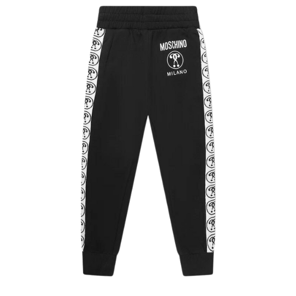 Boys Black Milano Tape Sweat Pants