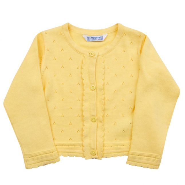 Girls Yellow Knitted Cardigan