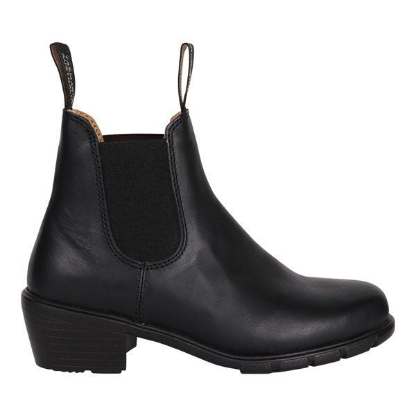 Womens Blundstone Black 1671 Heeled Chelsea Boots