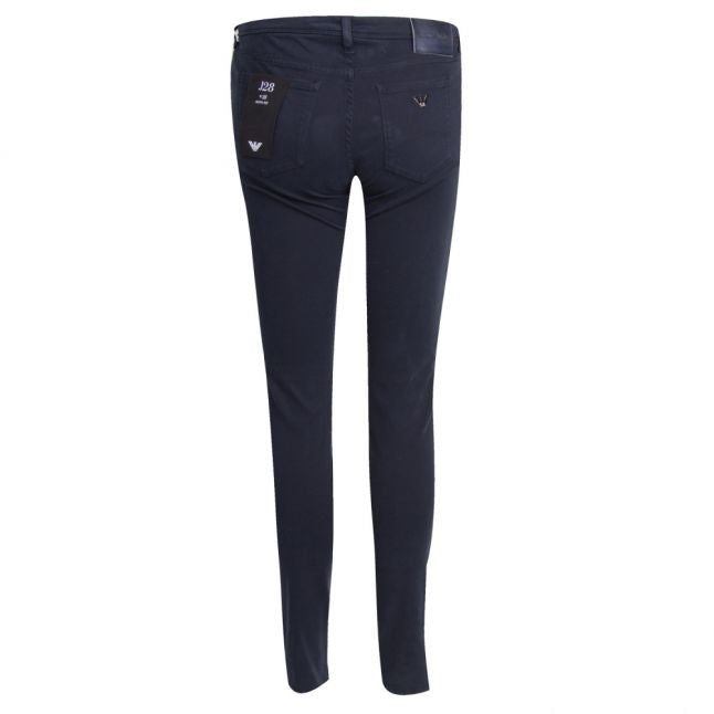 Womens Navy Moleskin J28 Mid Rise Skinny Fit Jeans