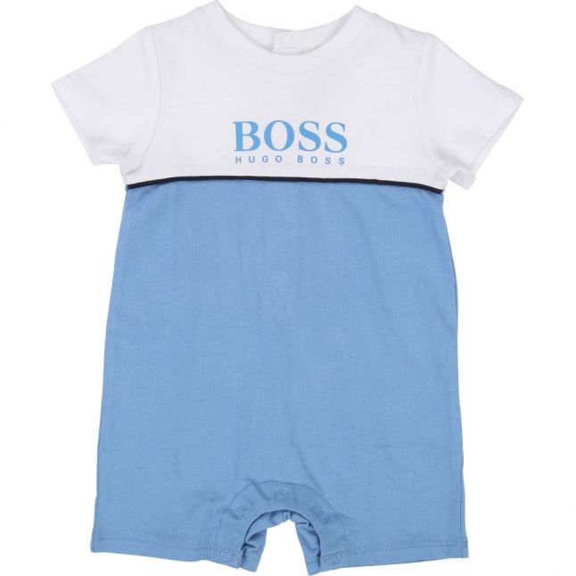 Baby Blue Contrast Colour Romper