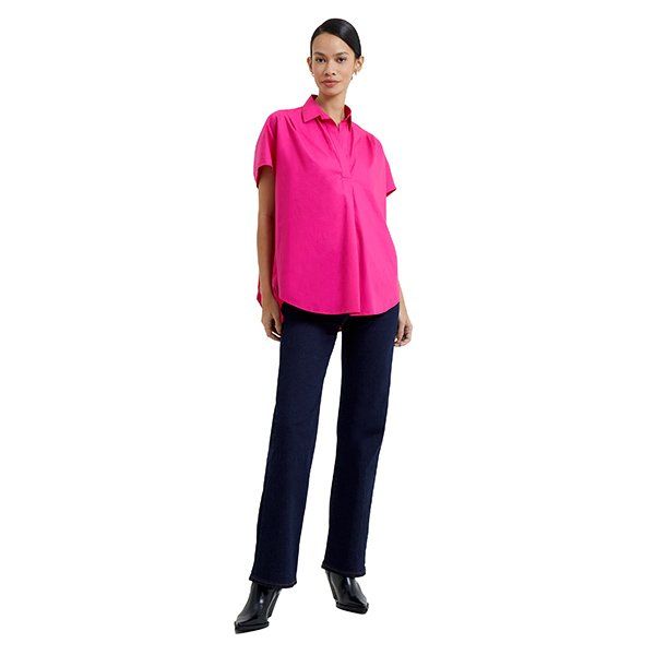 Womens Wild Rosa Rhodes Poplin Popover Shirt