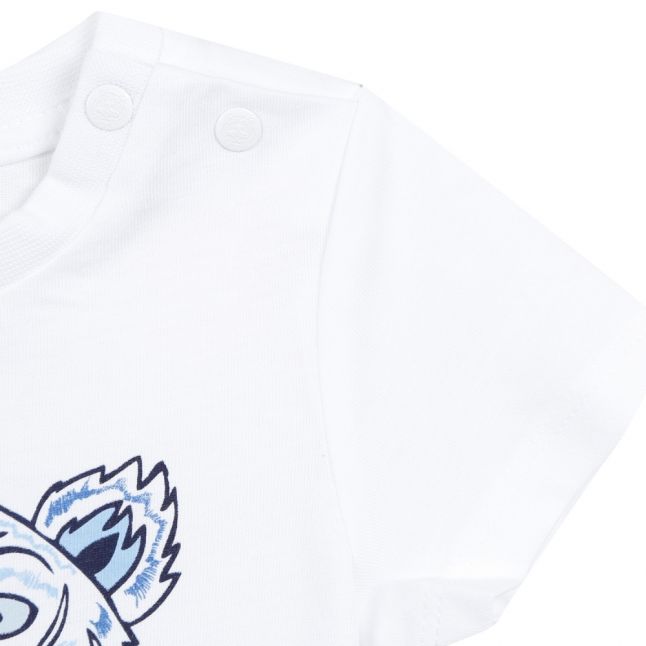 Toddler White/Blue Baby Tiger S/s T Shirt