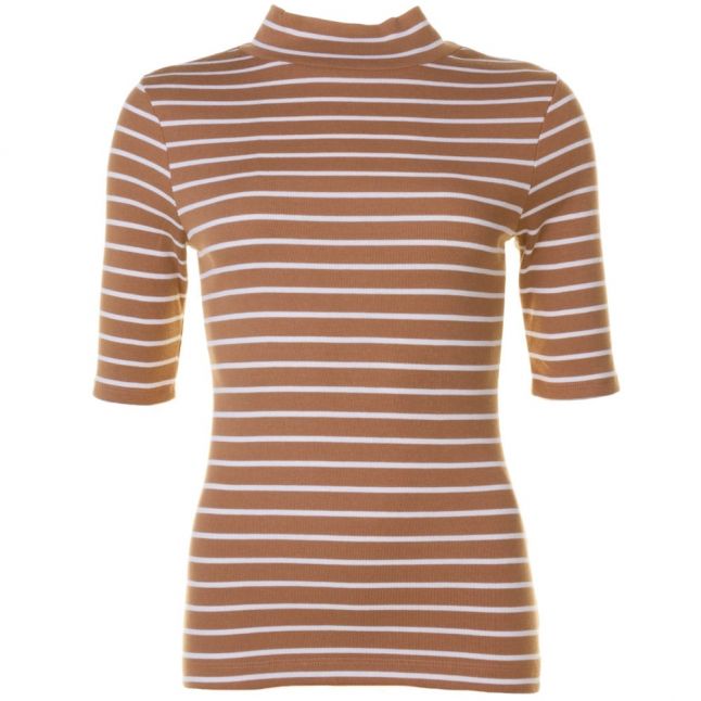 Womens Manuka & Classic Cream Duty Stripe S/s Polo Top