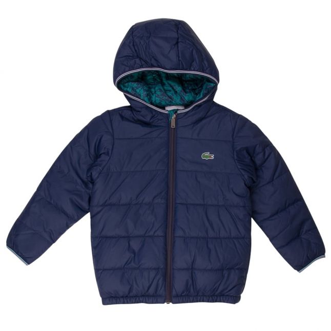 Boys Navy & Green Classic Reversible Padded Jacket