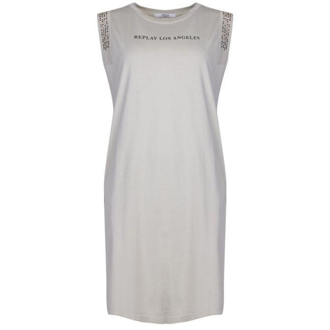 Womens Light Grey Jersey Branded Dress