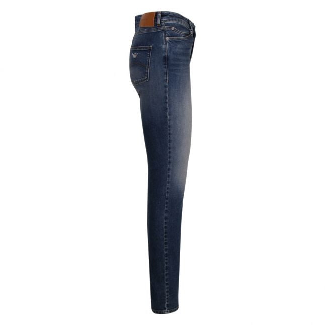 Womens Blue Wash J18 High Rise Slim Fit Jeans