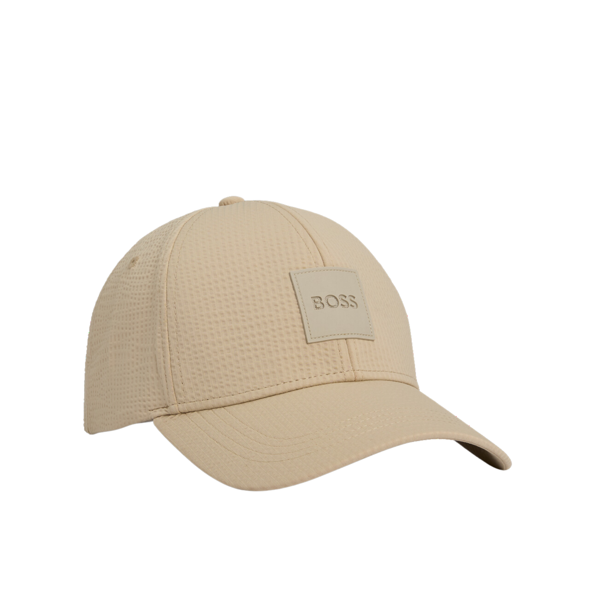 Mens BOSS Light Beige Zed-Seersucker Cap