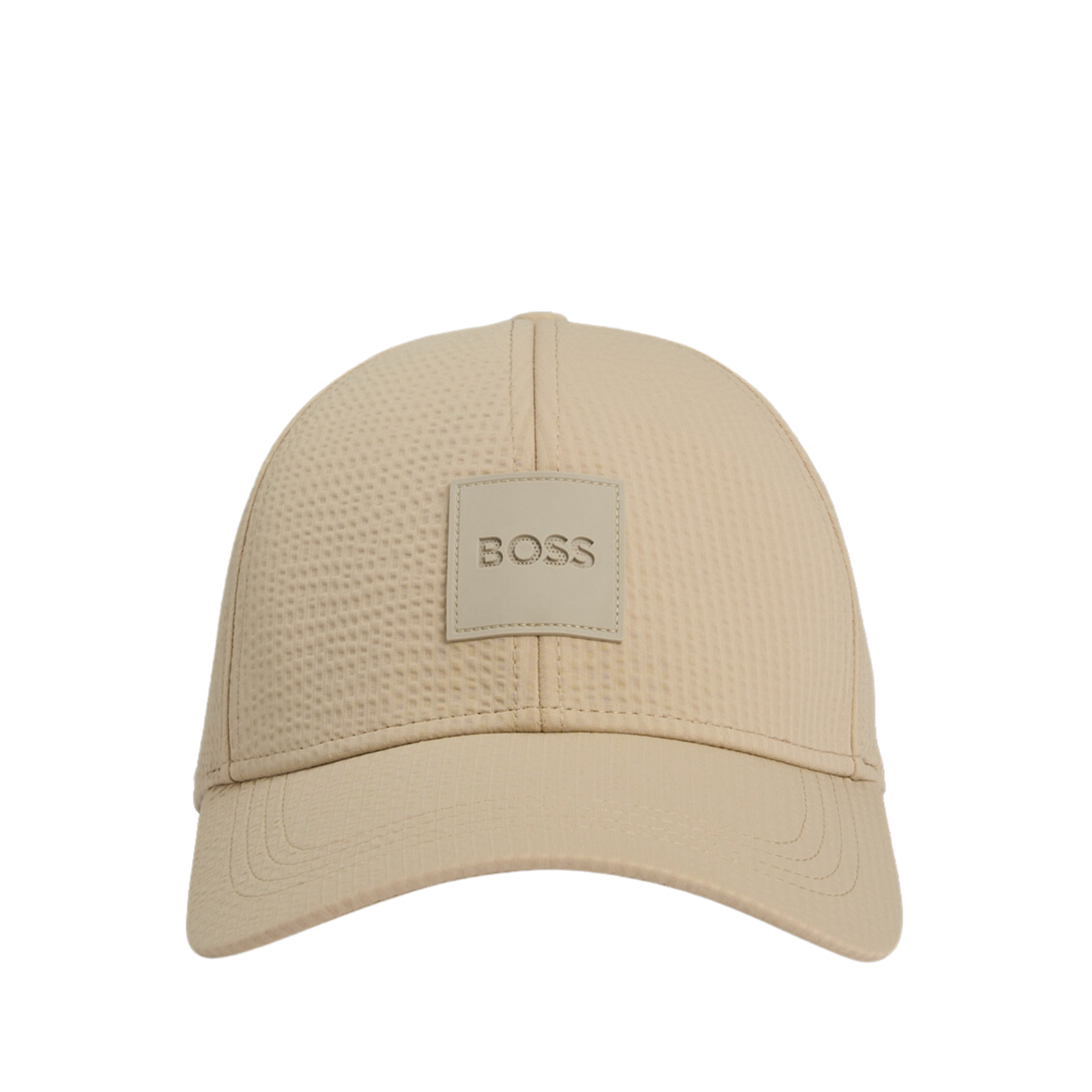 Mens BOSS Light Beige Zed-Seersucker Cap