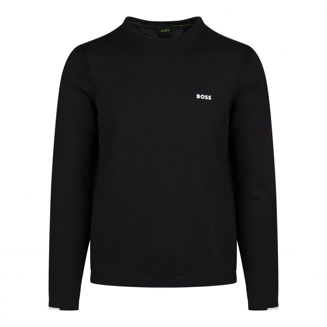 Mens Black Ever-X Crew Neck Knit