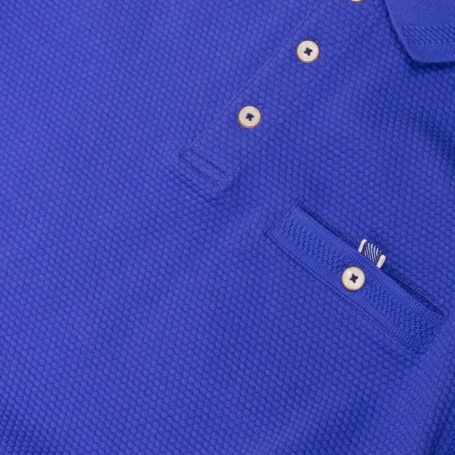 Mens Blue Vardy Textured S/s Polo Shirt