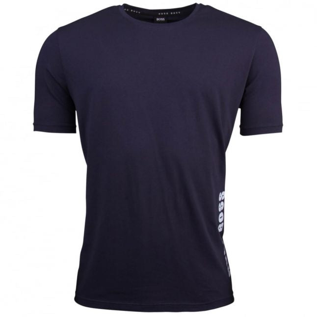 Mens Dark Blue Block Logo S/s T Shirt