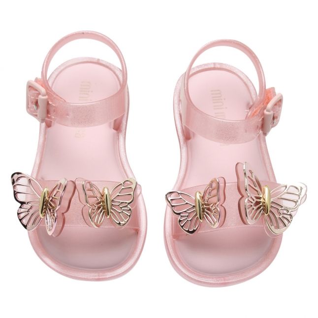 Girls Pink Glitter Mini Mar Butterfly Sandals (4-9)