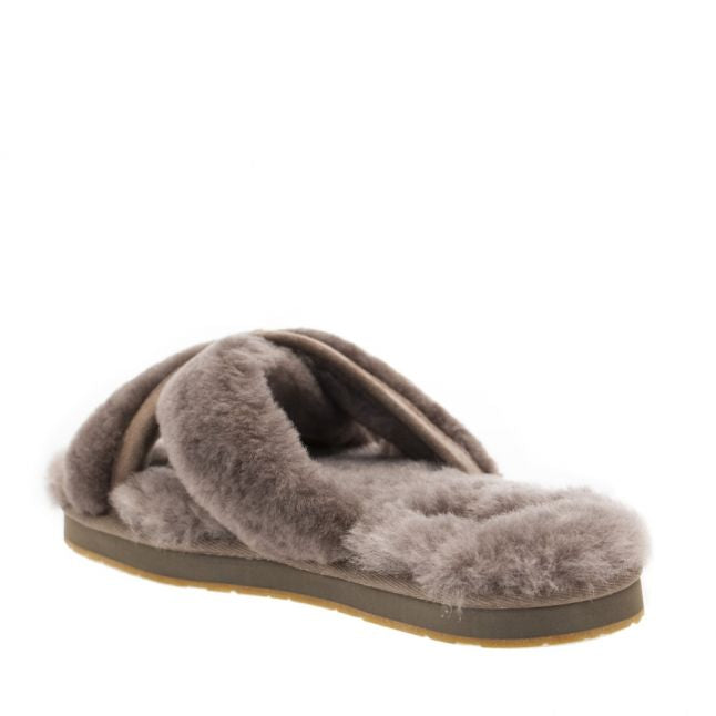 Womens Grey Abela Slide Slippers