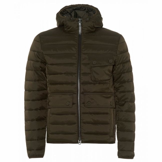 Mens Sage Ouston Hooded Quilted Jacket