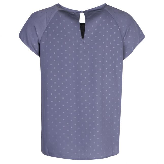 Womens Blue Vidizza Ruffle Spot Top