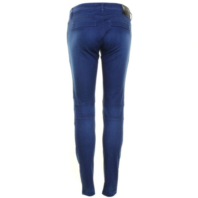 Womens Blue Winaryde Biker Skinny Fit Jeans