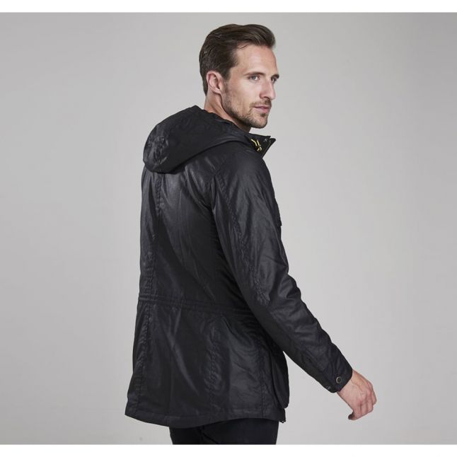 Mens Black Fog Waxed Parka