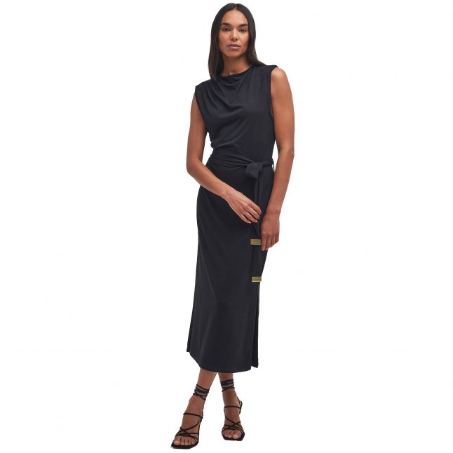 Womens	Black Courtney Midi Dress