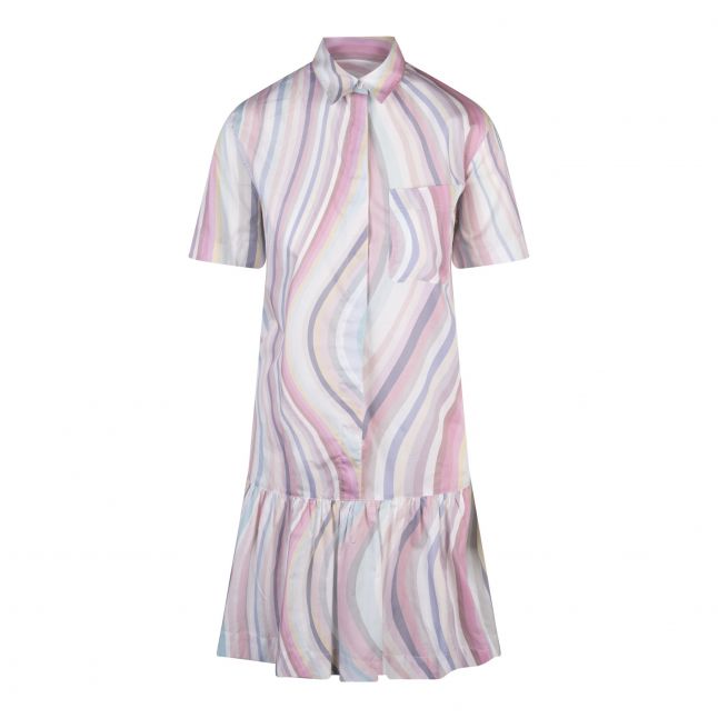 Womens Multi Colour Faded Swirl Shirt Dress