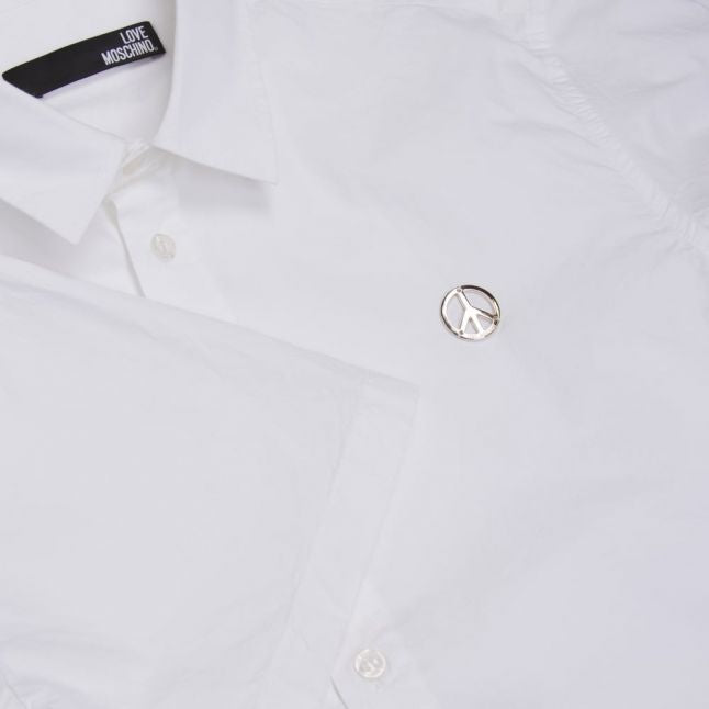 Mens Optical White Logo Badge Regular S/s Shirt