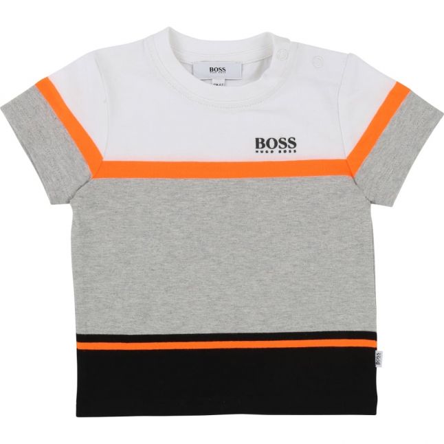 Boys Black Striped S/s T Shirt