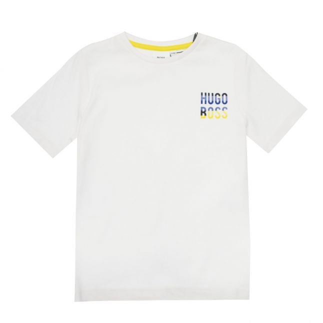 Boys White Colour Logo S/s T Shirt