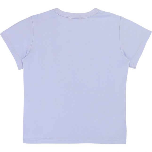 Baby Pale Blue Logo Print S/s T Shirt