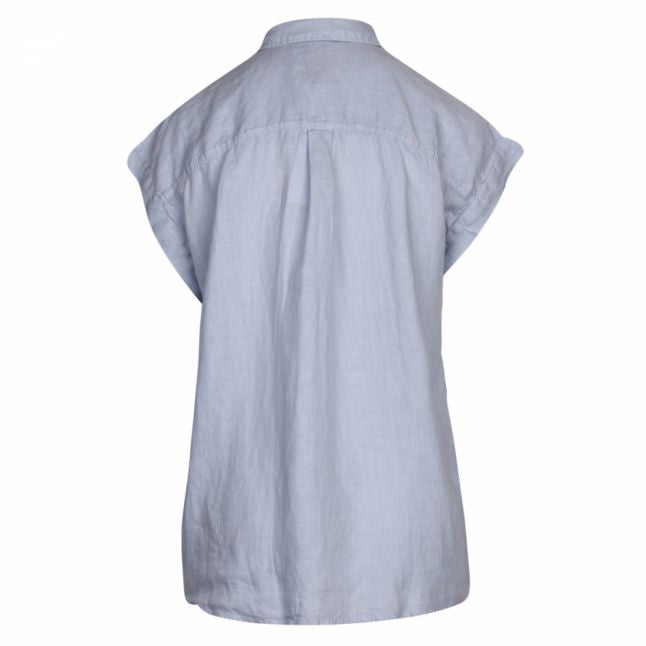 Casual Womens Blue Emirta Linen S/s Blouse