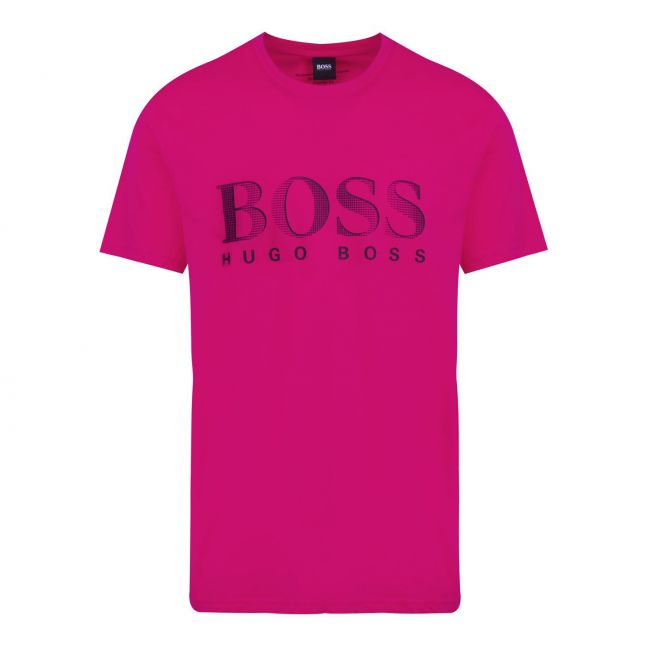 Mens Pink Big Logo Beach Regular Fit S/s T Shirt