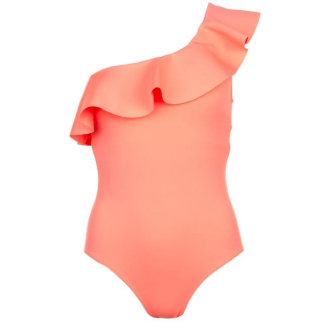 Womens Coral Frillay Ruffle Swimsuit