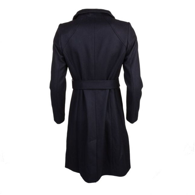 Womens Black Aurore Wrap Coat