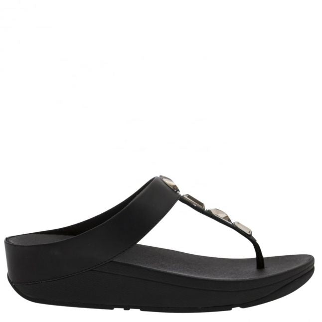 FitFlop Womens Black Roka™ Toe-Thong Sandals