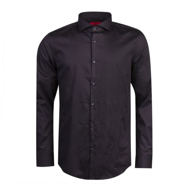 Mens Black Kason Slim Fit L/s Shirt