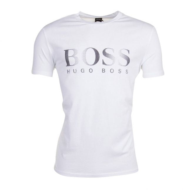 Mens White Logo Beach S/s Tee Shirt