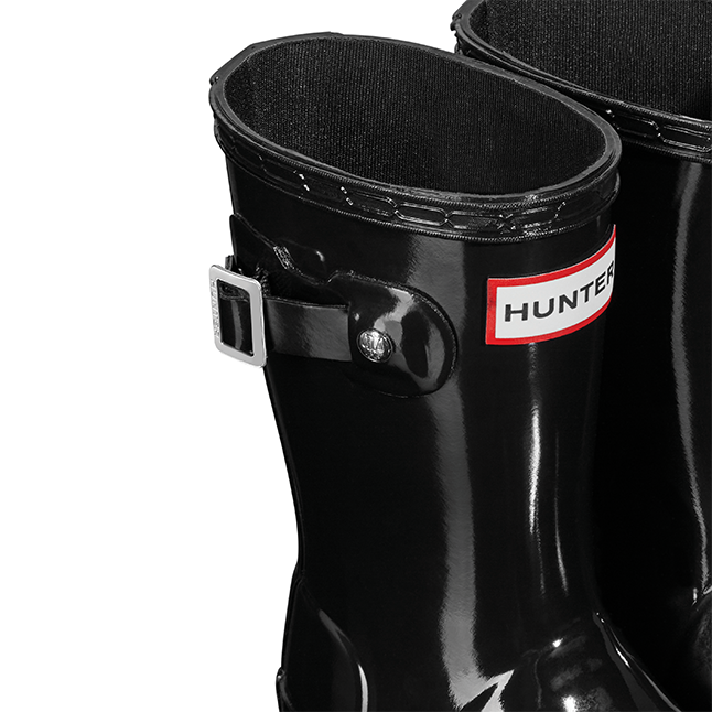 Kids Black Original Gloss Wellington Boots (7-11)