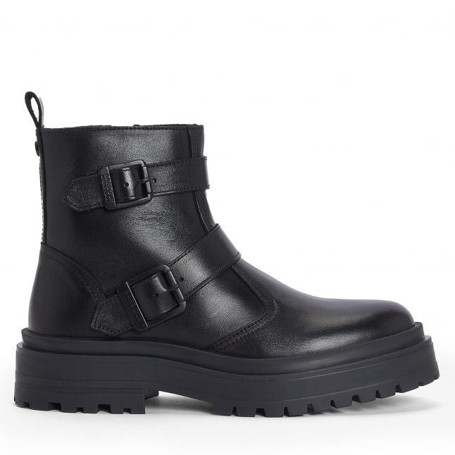 Womens Black Tasmin Buckle Boots