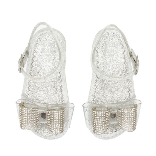 Baby Silver Bow Jelly Sandals (22-27)