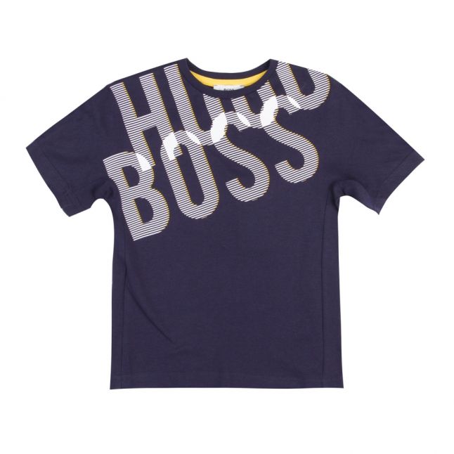 Boys Navy Large Logo S/s T Shirt