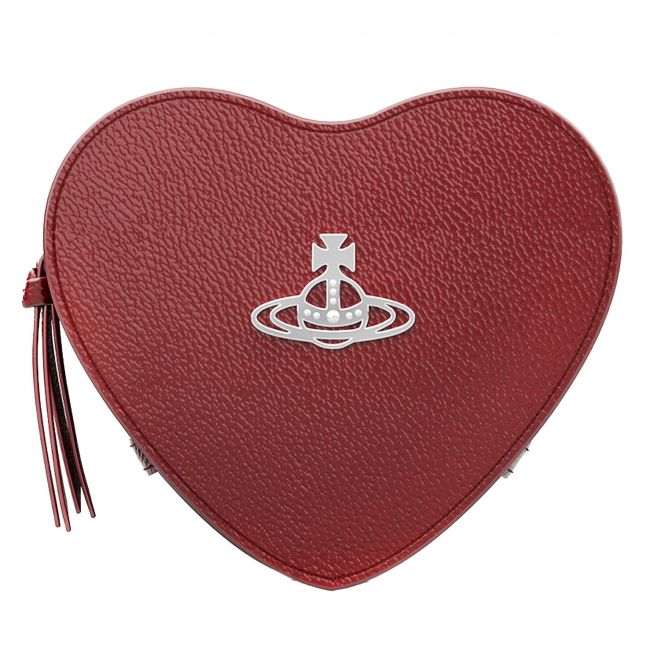 Womens Vivienne Westwood Red Louise Heart PU Grain Crossbody