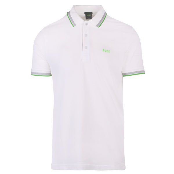 Mens White Paddy Regular Fit S/s Polo Shirt