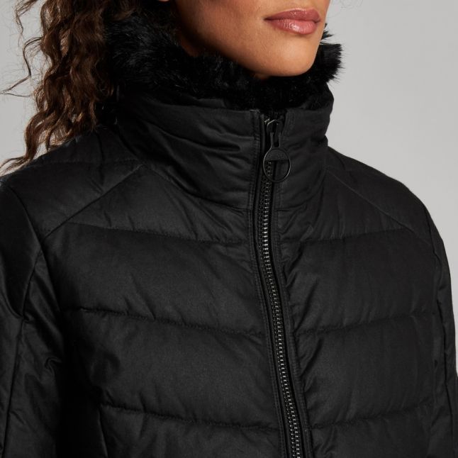 Womens Black Premium Baseline Wax Jacket