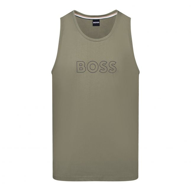 Mens Dark Beige Beach Tank Top