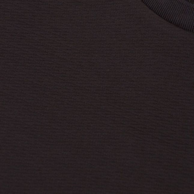 Mens Black Textured S/s T Shirt