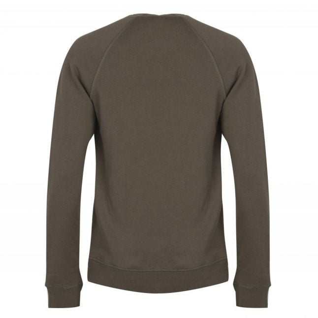 Casual Mens Dark Green Wyan Crew Sweat Top