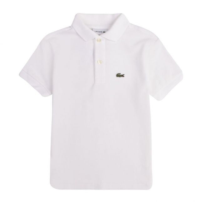 Boys White Classic Pique S/s Polo Shirt