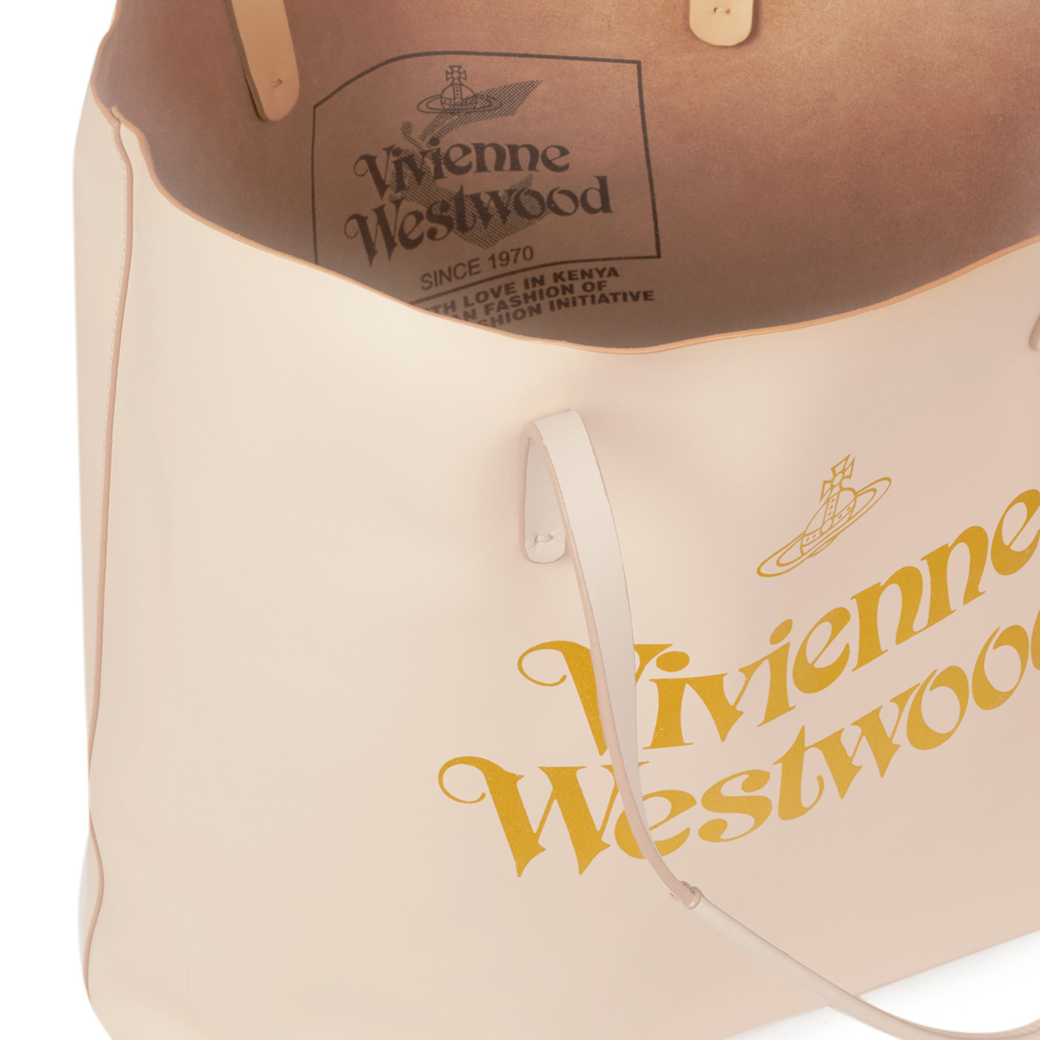 Womens Vivienne Westwood Pale Pink/Gold Studio Shopper Bag