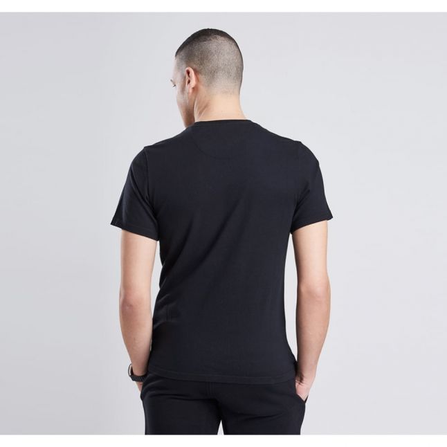 Mens Black Line Logo S/s T Shirt